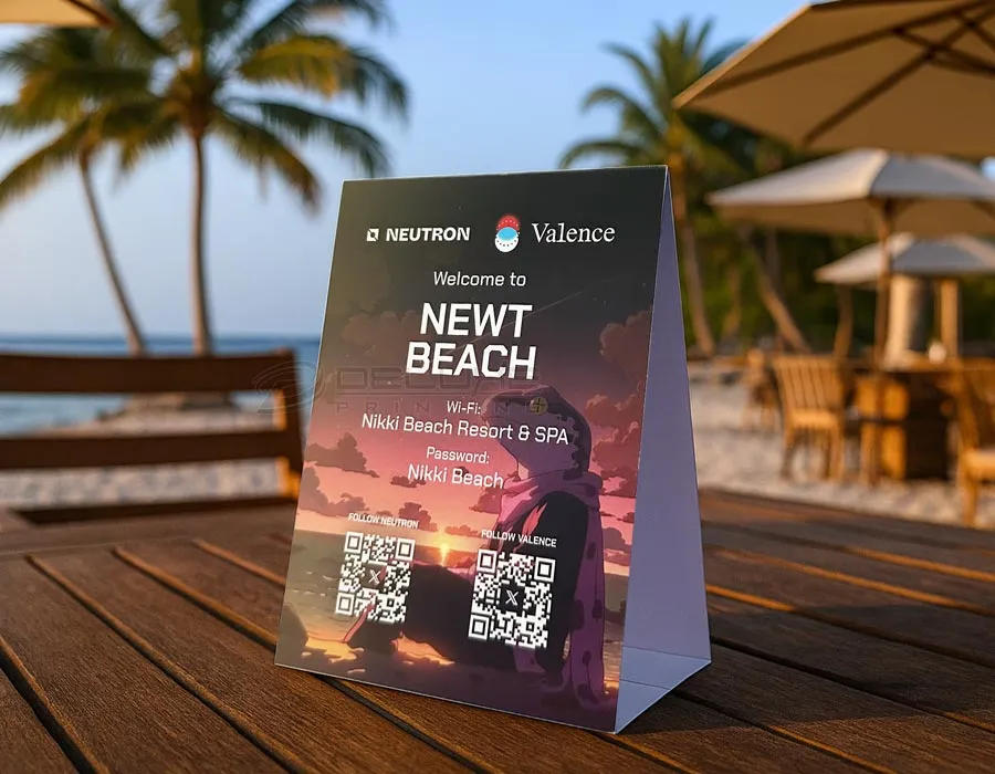 Tent Card Printing Dubai